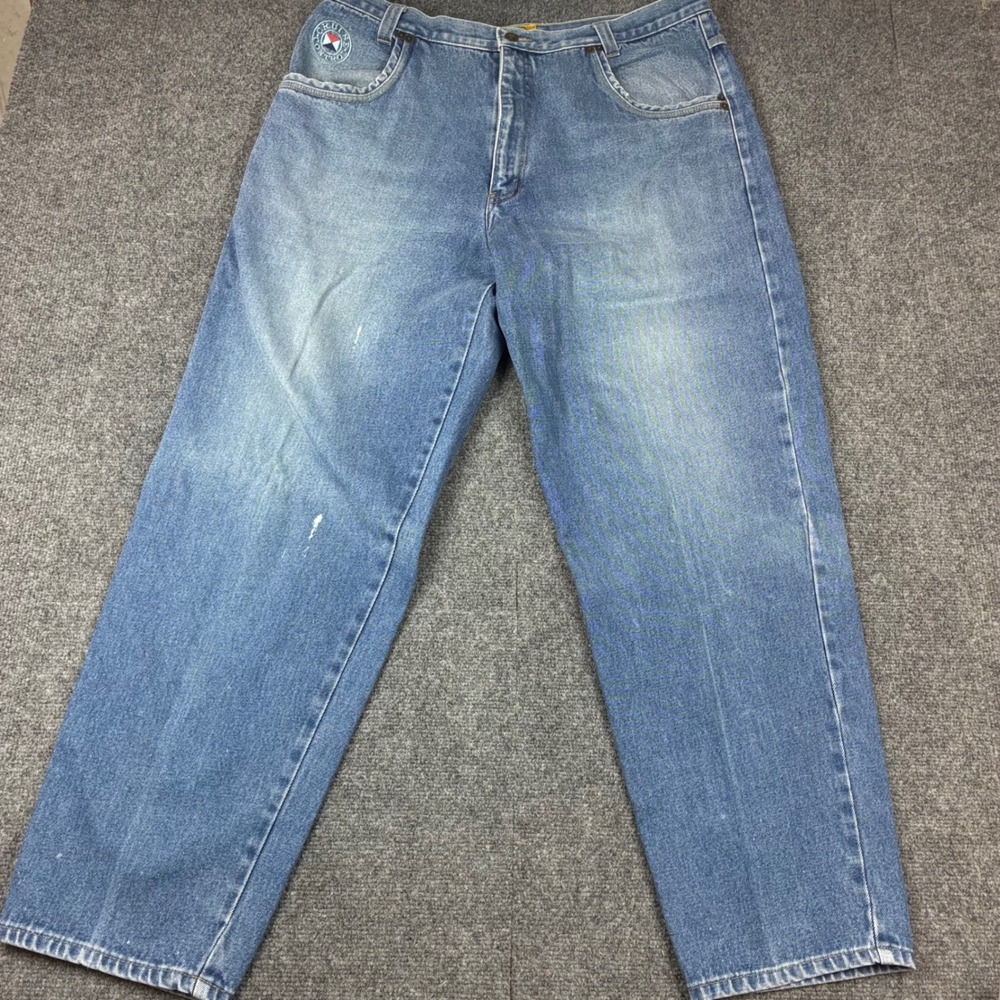 Vintage Cruise Control Men Blue Denim Relaxed Straight Jean 37x31 Cotton 90s Y2K